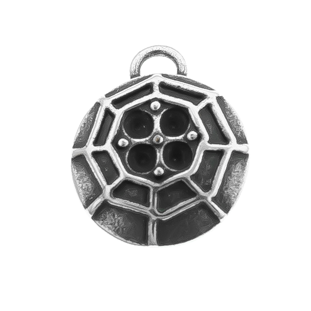 14pp Cobweb metal casting Pendant base with top loop 