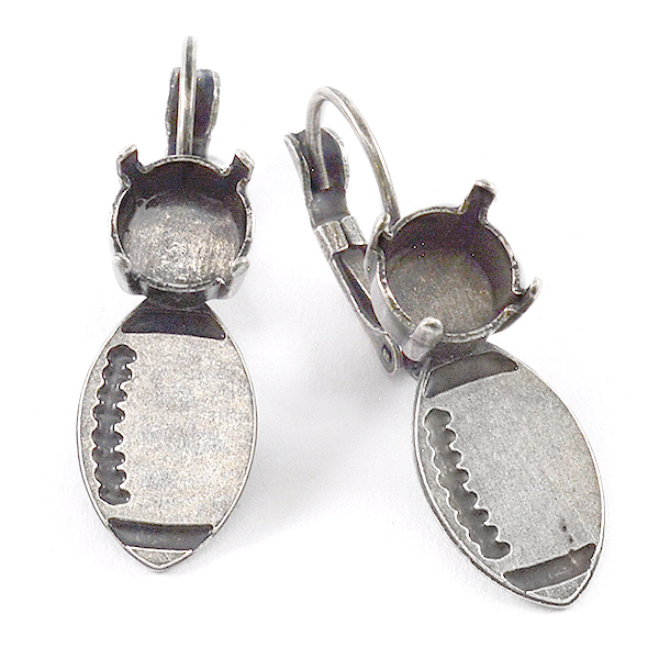 39ss Football Lever back Earring settings