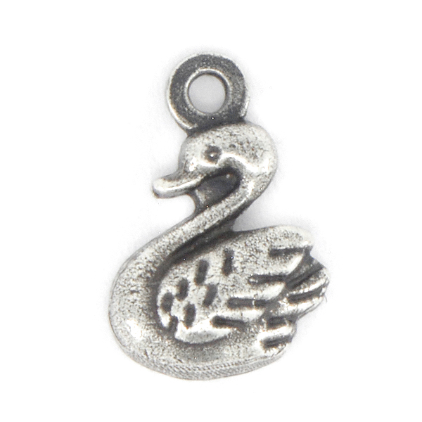 Swan Charm with top loop