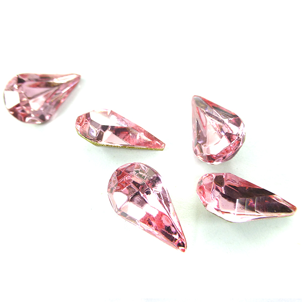 Swarovski 4328 13-7.8mm Teardrop Light Rose color table cut 