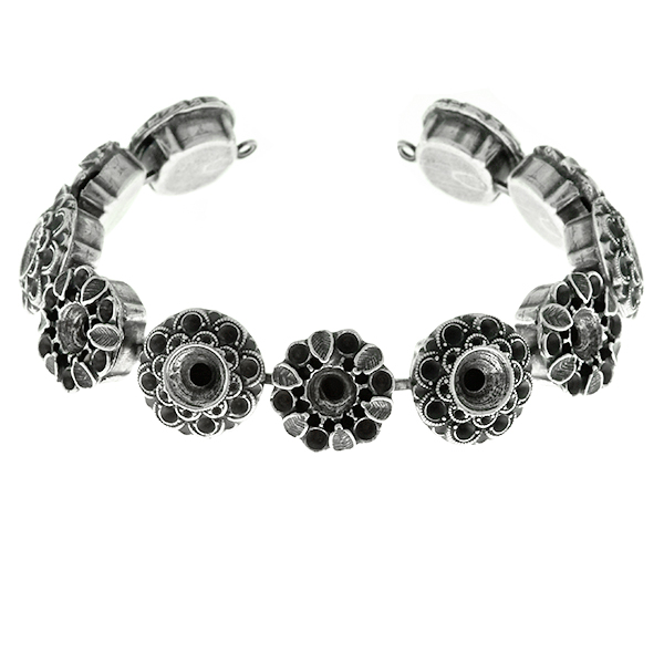 24ss,14pp and 29ss Metal casting Flower elements Bracelet base 