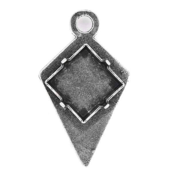 12x12mm Square on Rhombus Pendant base