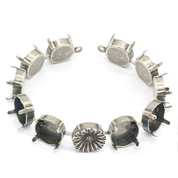 12mm rivoli bracelet with flower element 