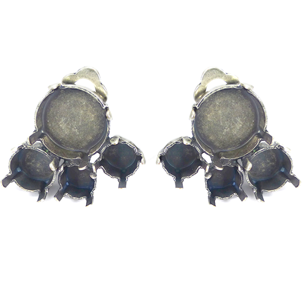 29ss, 39ss, 12mm Rivoli Clip-on Earring settings