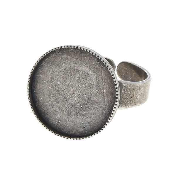 Round flat setting ring base 12mm