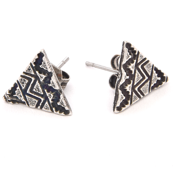 Ethnic Triangles Stud Earrings