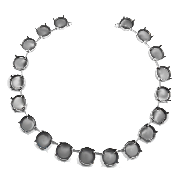 14mm Rivoli 1122 Necklace base with 19 settings