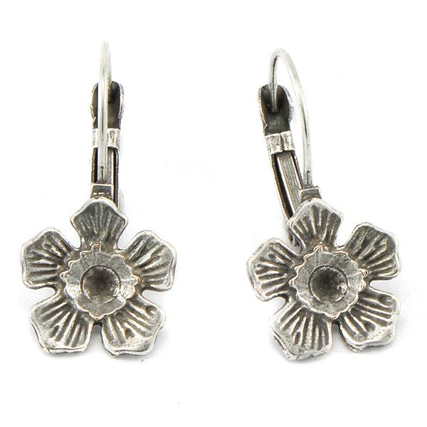 24ss Flower Lever back Earring base