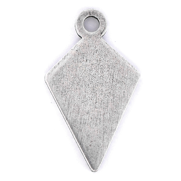 Metal casting Rhombus Pendant with top loop  