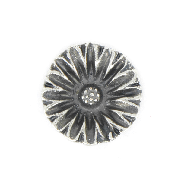 Flower Metal Embedding element for 12mm Rivoli settings - 4pcs pack