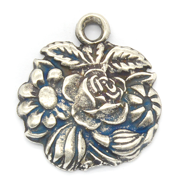 Flowers metal casting pendant base 