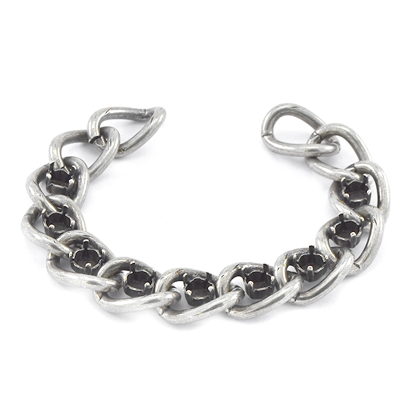 24ss with 16x11mm Oval wavy chain Bracelet base