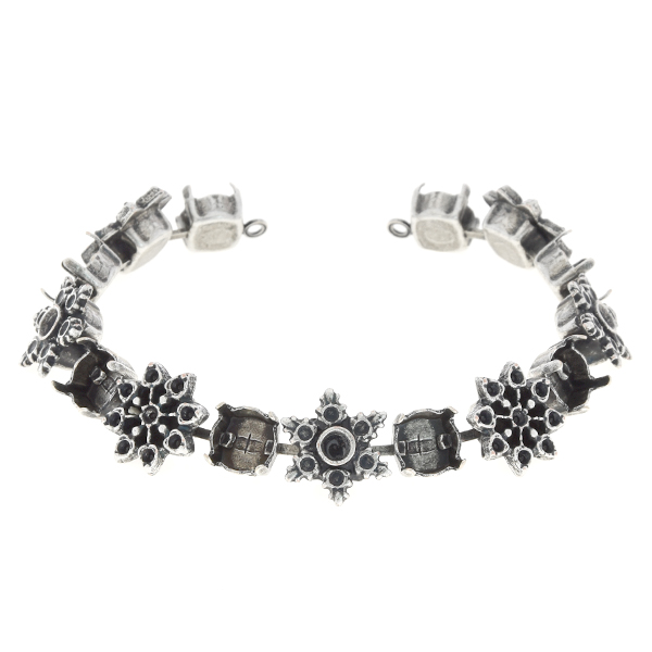 14pp, 24pp, 39ss Cup chain bracelet base with Snowflakes