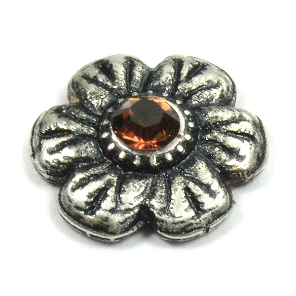 24pp Flower metal Embedding Element for 10mm Rivoli setting -4pcs pack