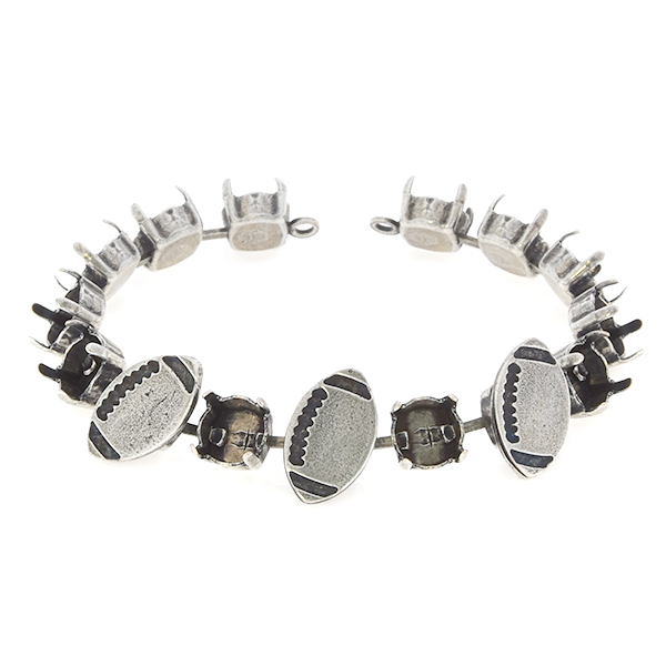 39ss Bracelet base with American football ball - 15 settings