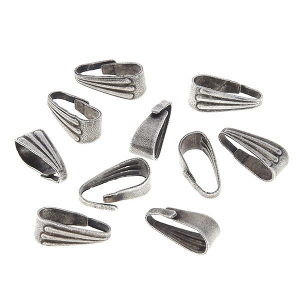 8.6x3.5mm Snap-on pendant bails - 50 pcs pack