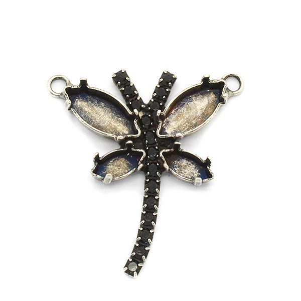 Navette 15X7mm,10X5mm Dragonfly Pendant base