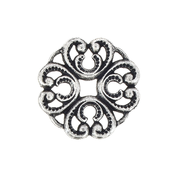 21mm Filigree metal embedding elements for 16mm Rivoli setting - 2pcs pack