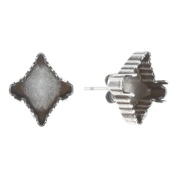 14x12mm Rhombus Tribe Stud Earring base