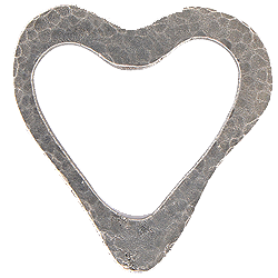 Heart shape hammered Set