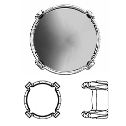 Settings for 1122 12mm Rivoli stone